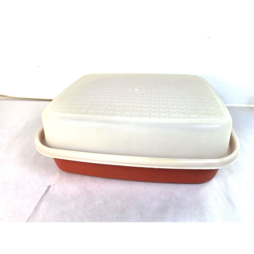 Vintage Tupperware Season Serve Large Meat Marinade Container Paprika 1294-8 Lid